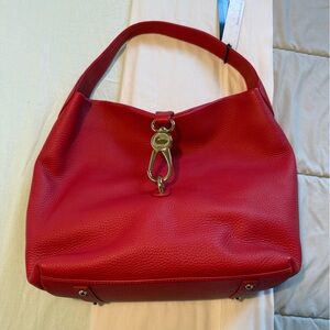 NWT Chic Red Women's Dooney & Bourke Logo Lock Bag
